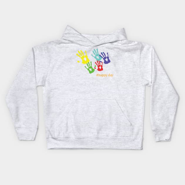 HAPY DAY Kids Hoodie by Madhav